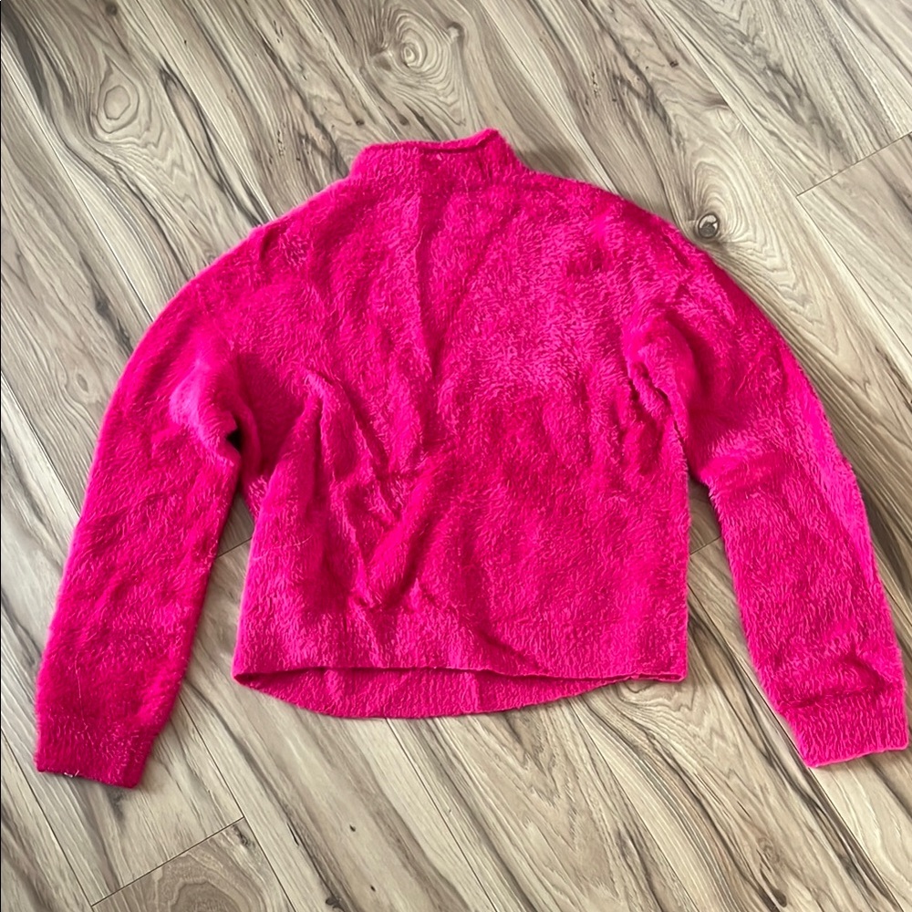 Vibrant Pink Fuzzy Sweater